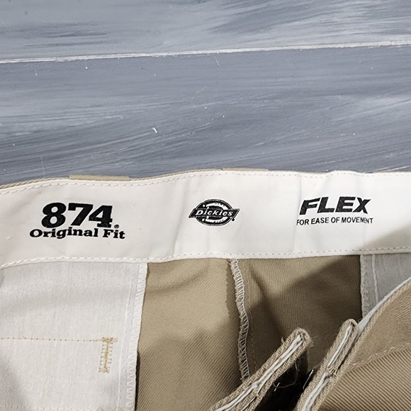 Dickies‎ 874 Original Fit Flex Khaki Pants Men's 36x32 Work Casual - Picture 4 of 7